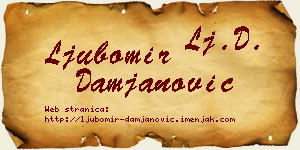 Ljubomir Damjanović vizit kartica